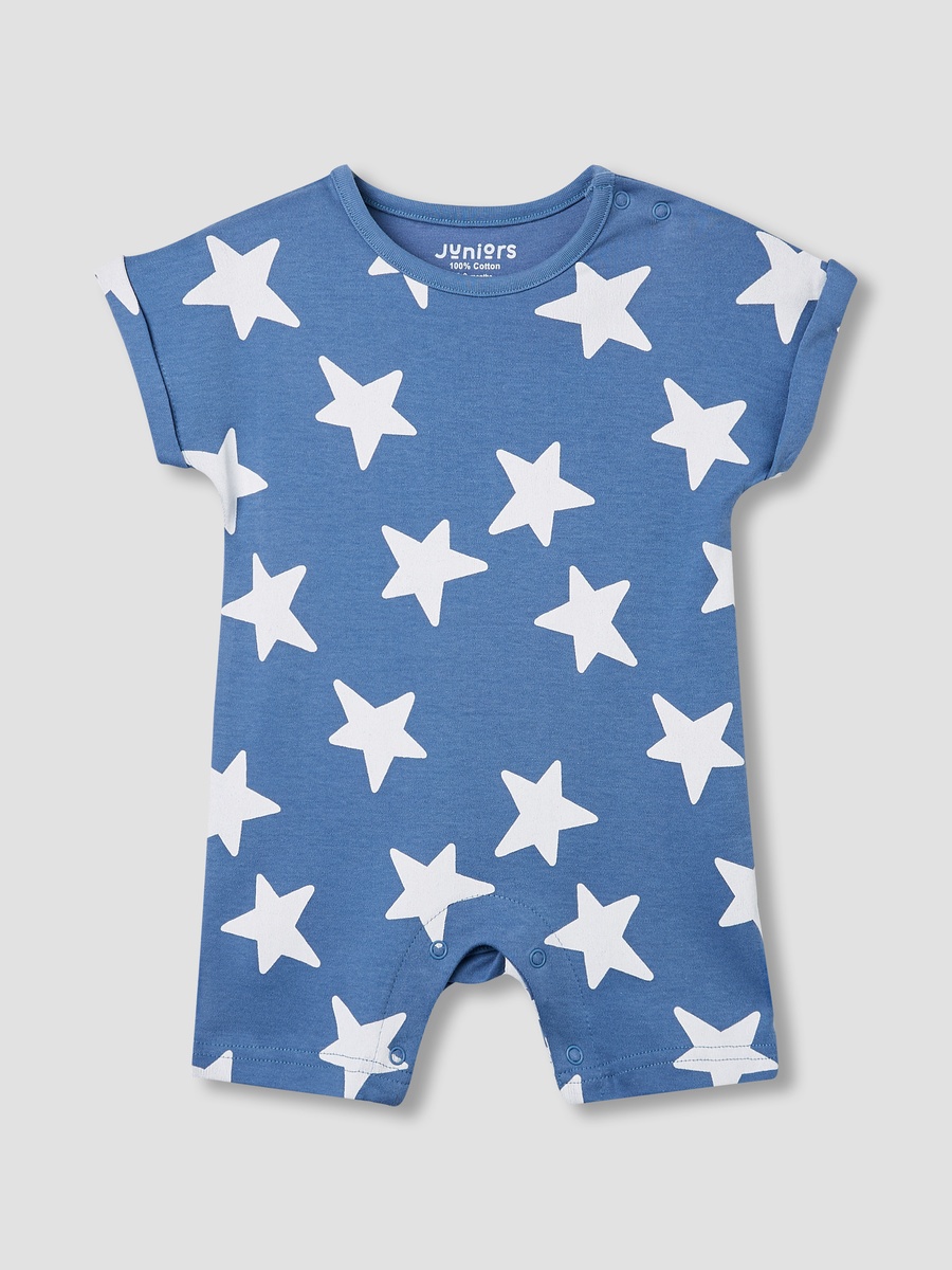 Printed Romper with Short Sleeves - Set of 4