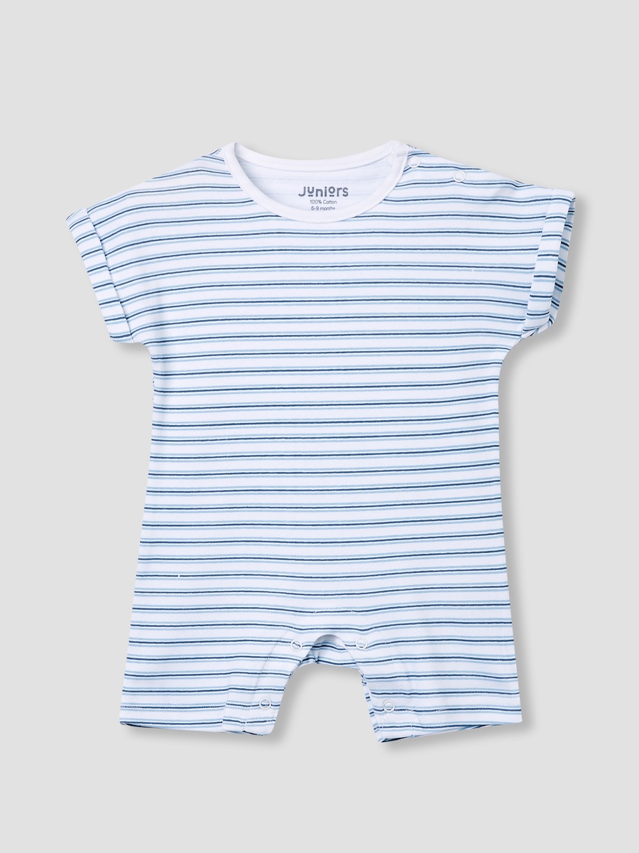 Printed Romper with Short Sleeves - Set of 4