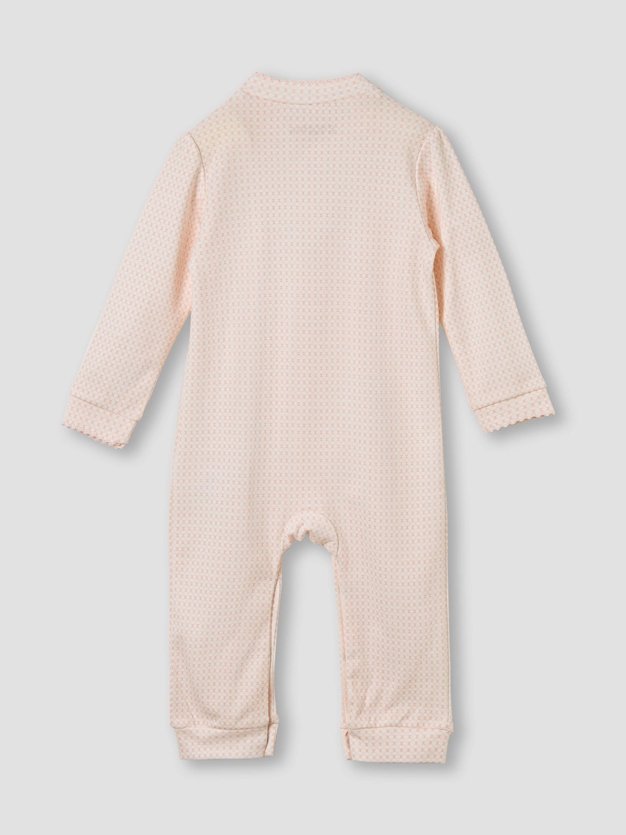 Printed Sleepsuit with Pintuck Detail