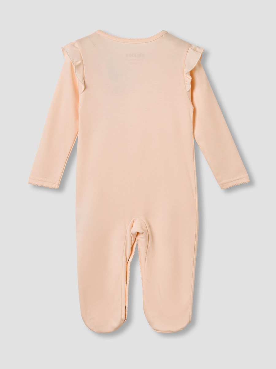 Floral Print Sleepsuit with Ruffle Detail