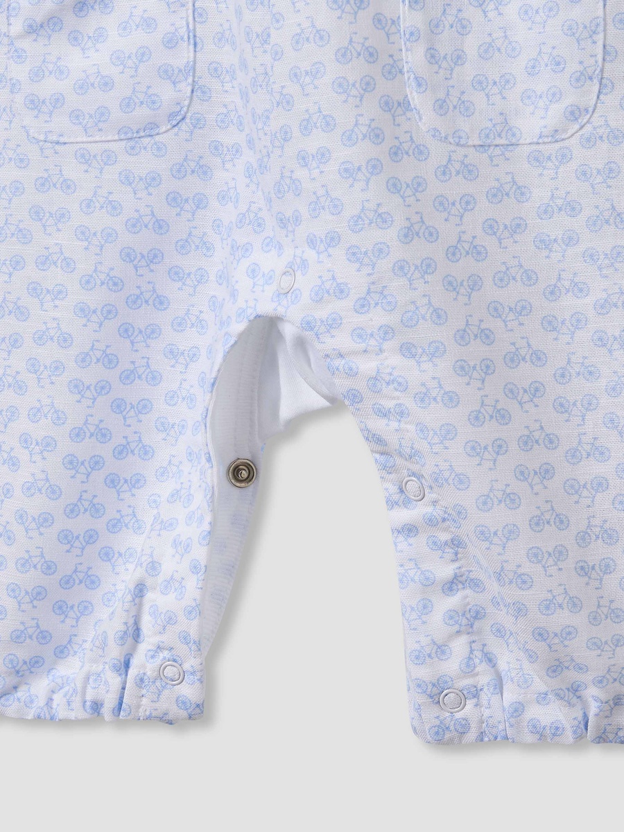 Cycle Print Dungaree and T-Shirt Set