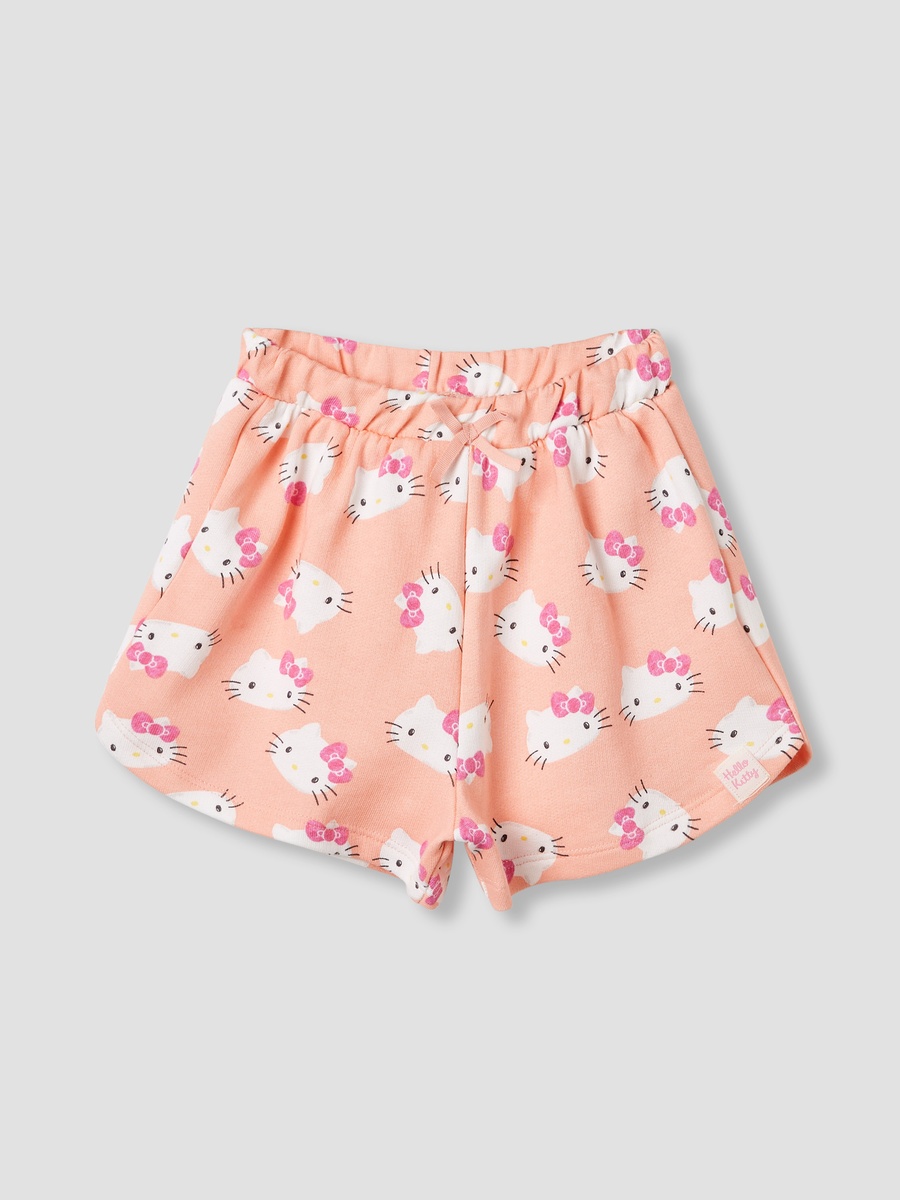 Hello Kitty Print Shorts with Elasticated Waist - Set of 2