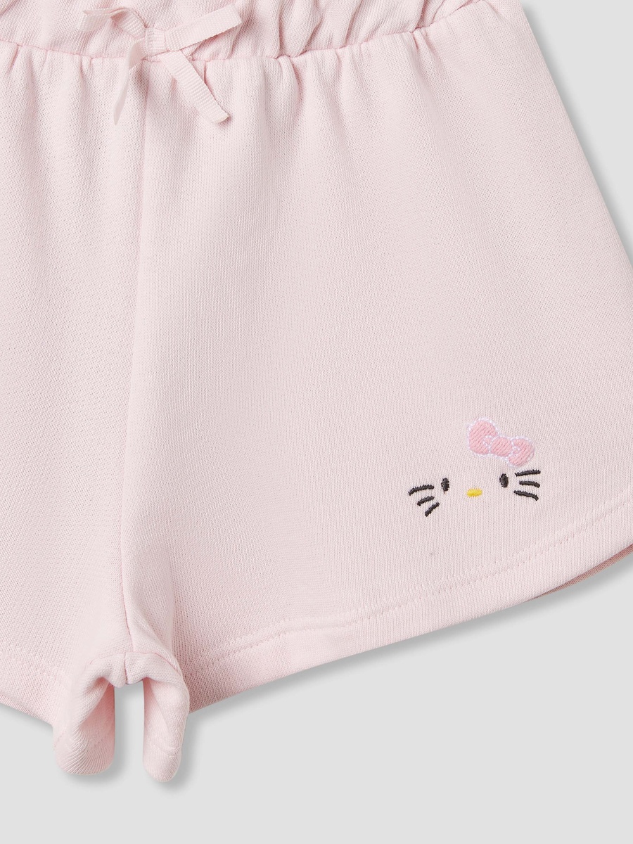 Hello Kitty Print Shorts with Elasticated Waist - Set of 2