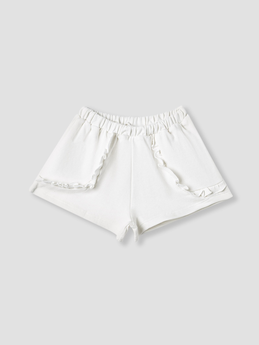 Solid Shorts with Elasticated Waistband