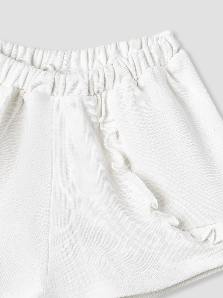 Solid Shorts with Elasticated Waistband