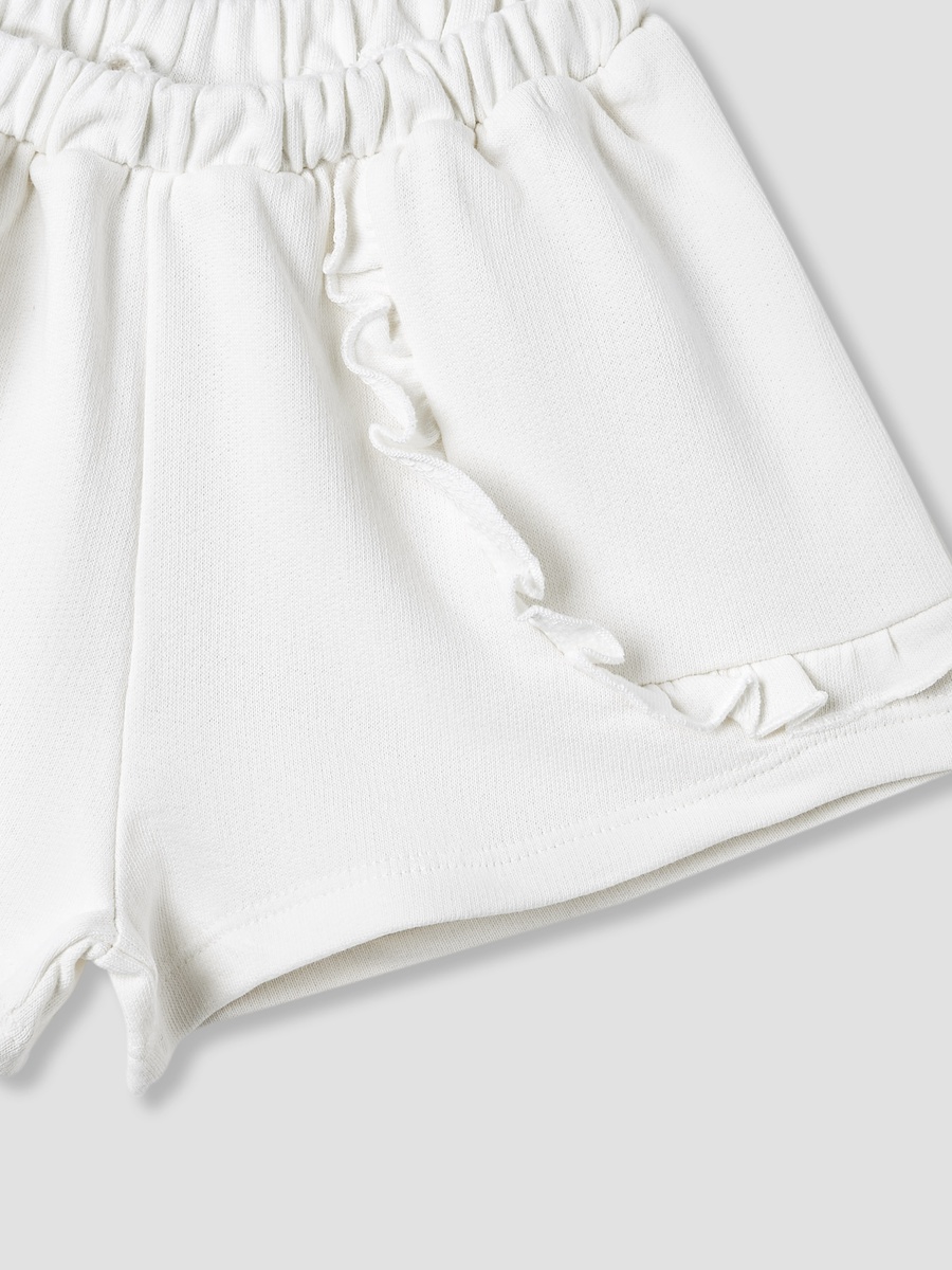Solid Shorts with Elasticated Waistband