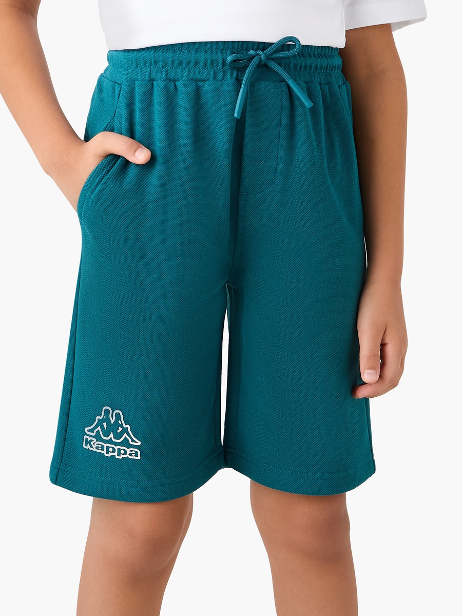 Logo Print Shorts with Drawstring Closure and Pockets