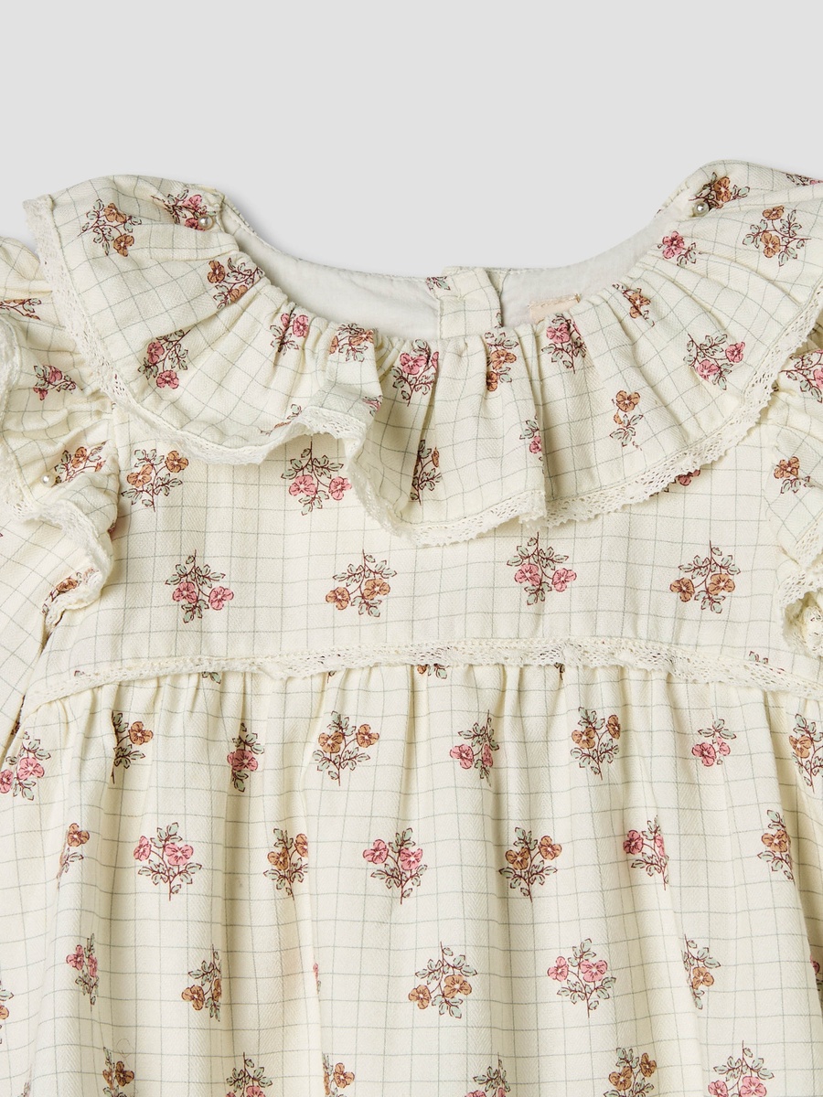 Floral Print Top with Collar