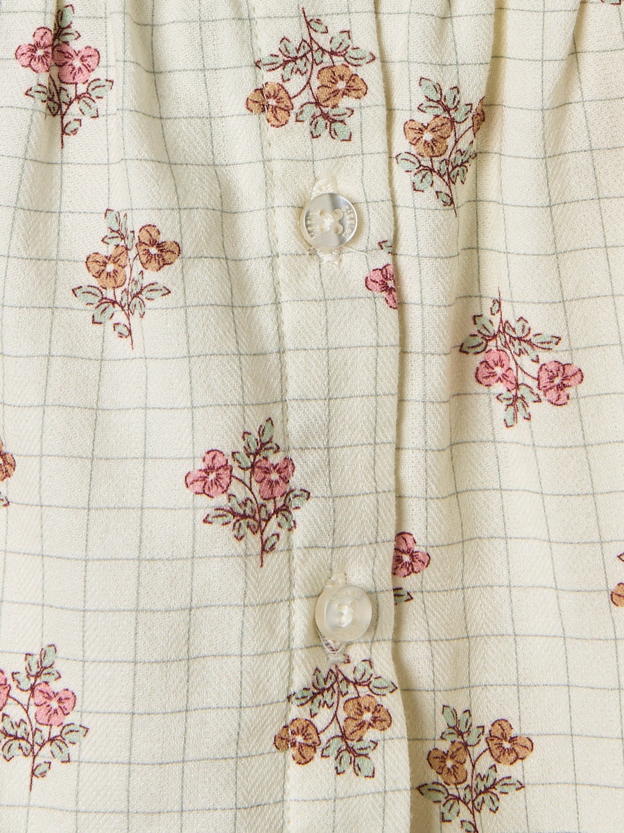 Floral Print Top with Collar