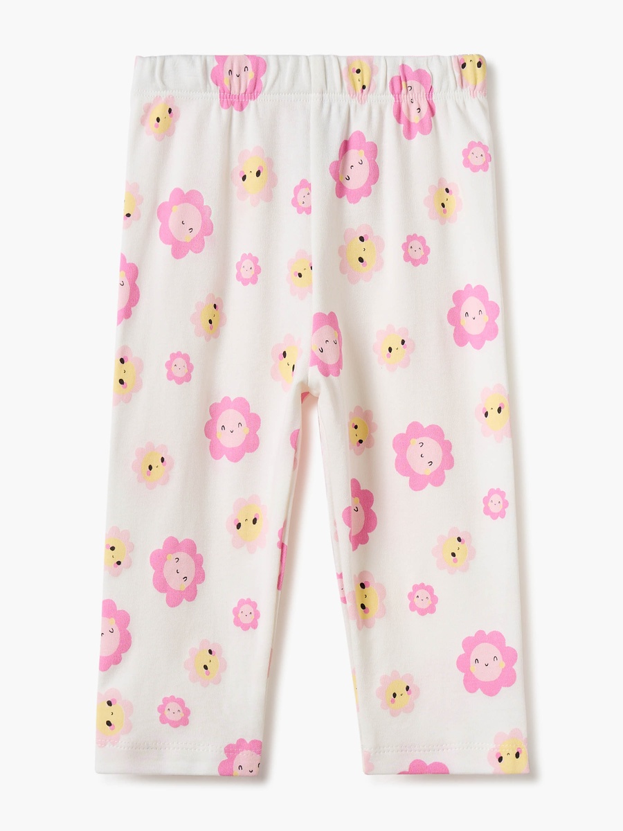 Floral Print Long Sleeve T-Shirt and Pyjamas - Set of 4