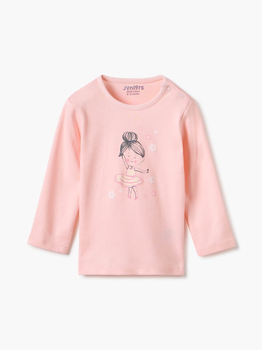 Floral Print Long Sleeve T-Shirt and Pyjamas - Set of 4