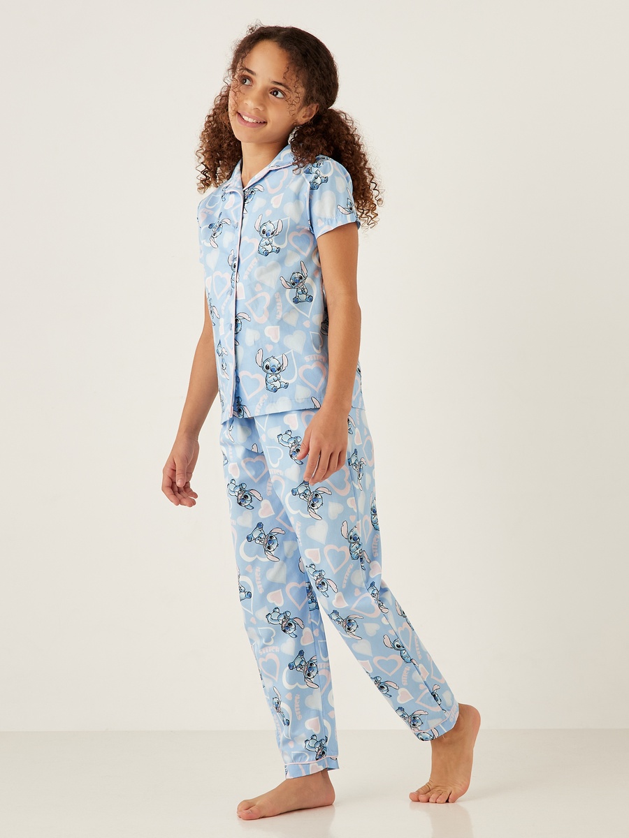 Stitch Print Shirt and Pyjama Set