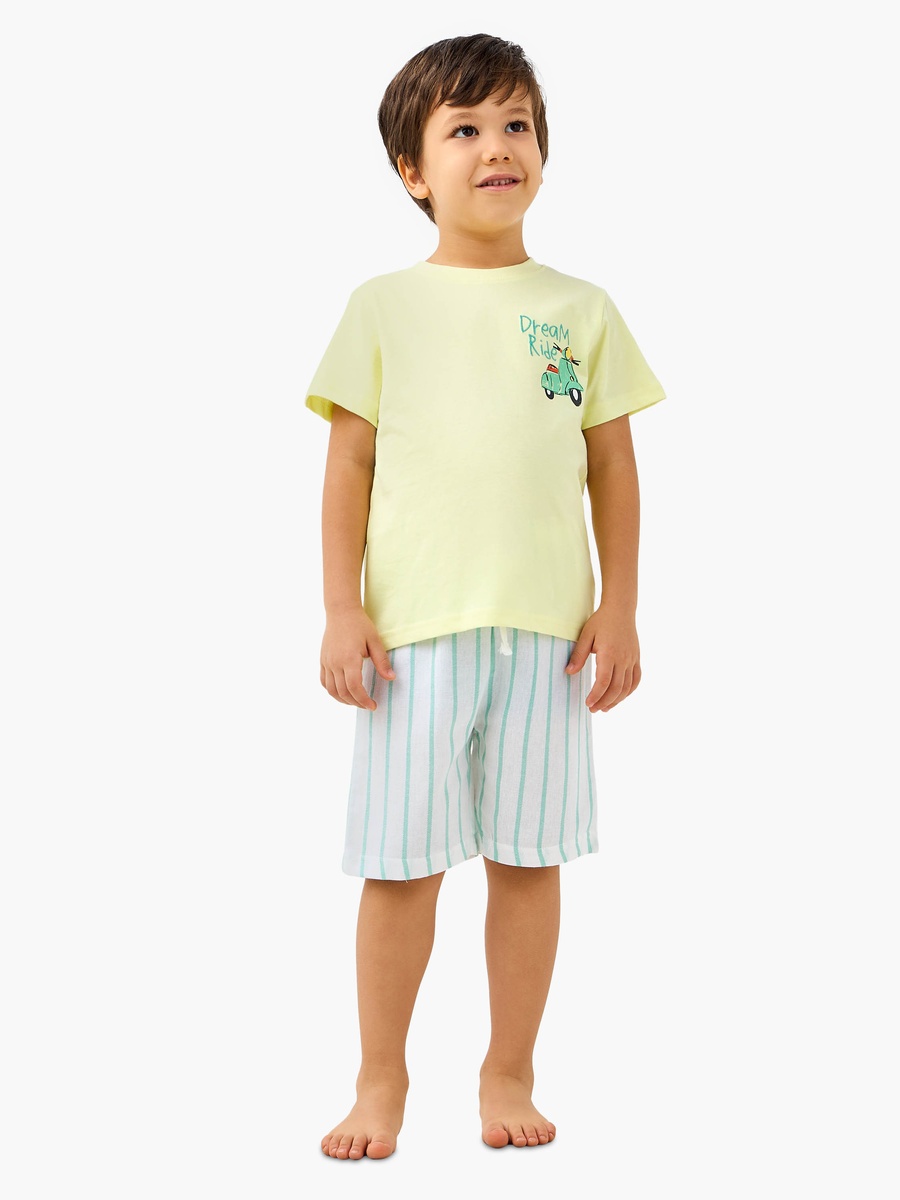 Scooter Print T-Shirt and Shorts Set