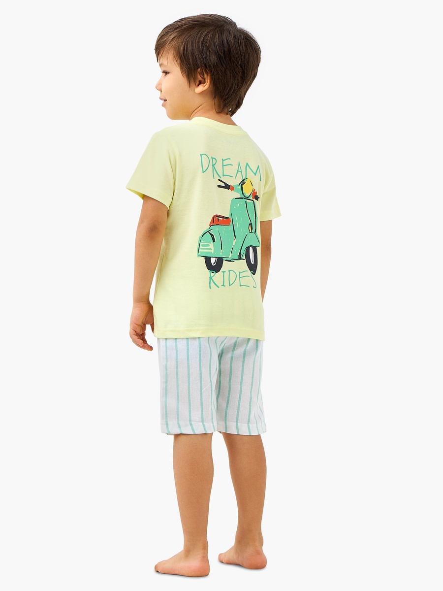 Scooter Print T-Shirt and Shorts Set