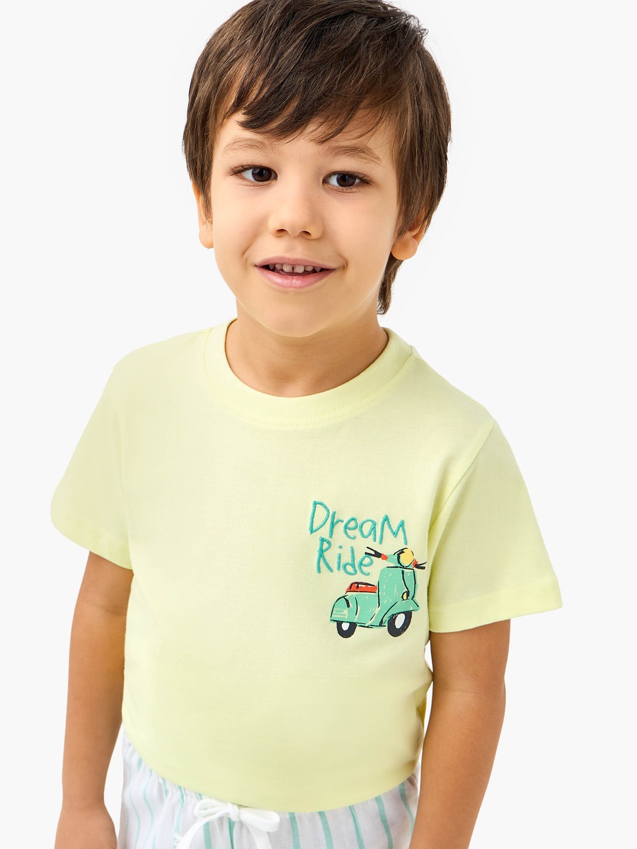 Scooter Print T-Shirt and Shorts Set