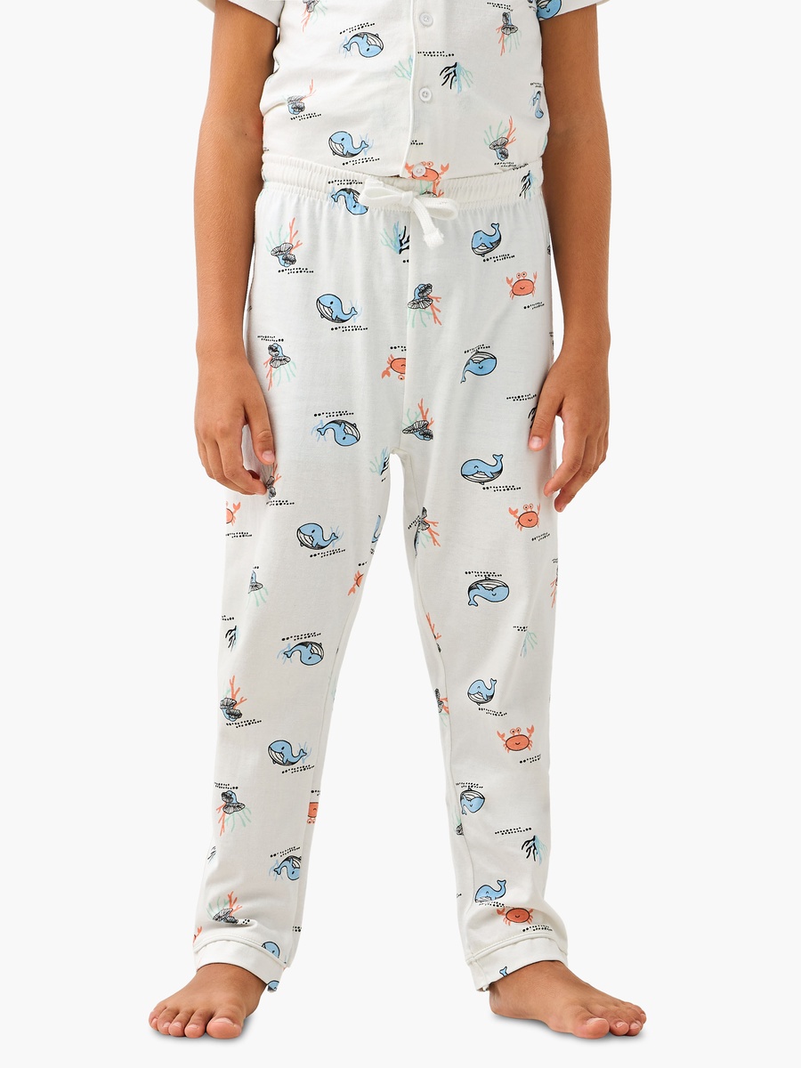 Sea Life Print Shirt and Pyjama Set