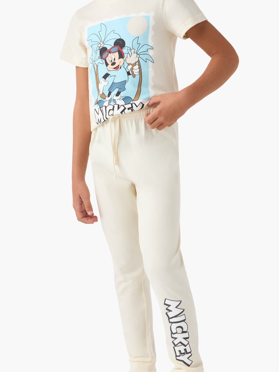 Mickey Mouse Printed T-Shirt and Pyjamas - Set of 2
