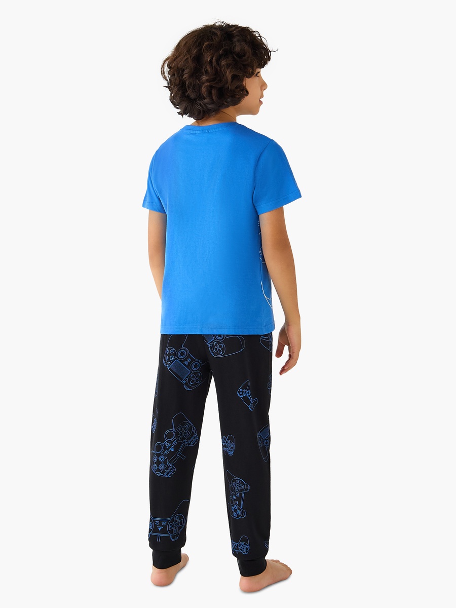 Printed Short Sleeves T-Shirt and Pyjama Set