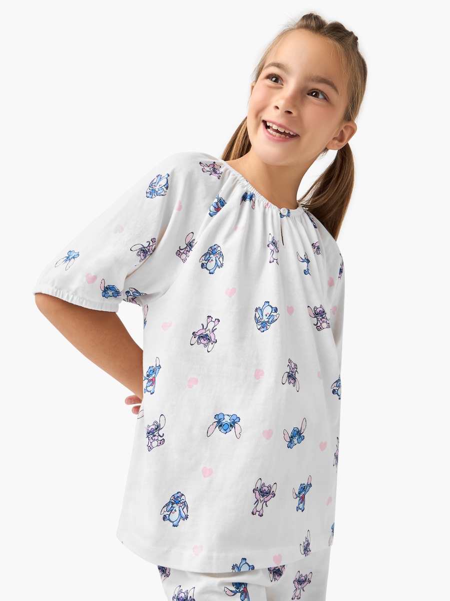 Stitch and Angel Print Top and Pyjama Set