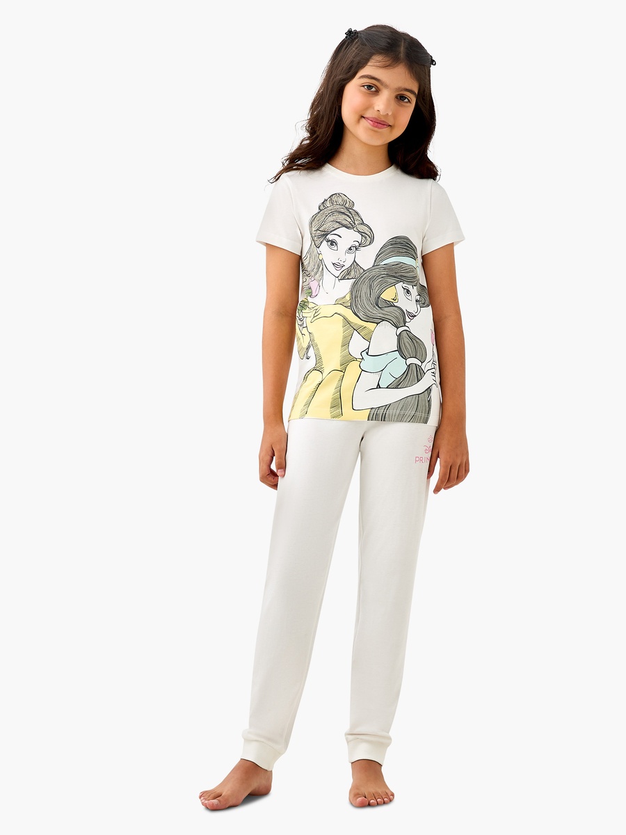 Princess Print T-Shirts and Pyjamas - Set of 2