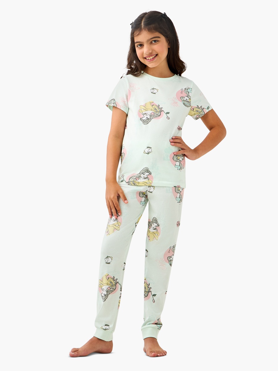 Princess Print T-Shirts and Pyjamas - Set of 2