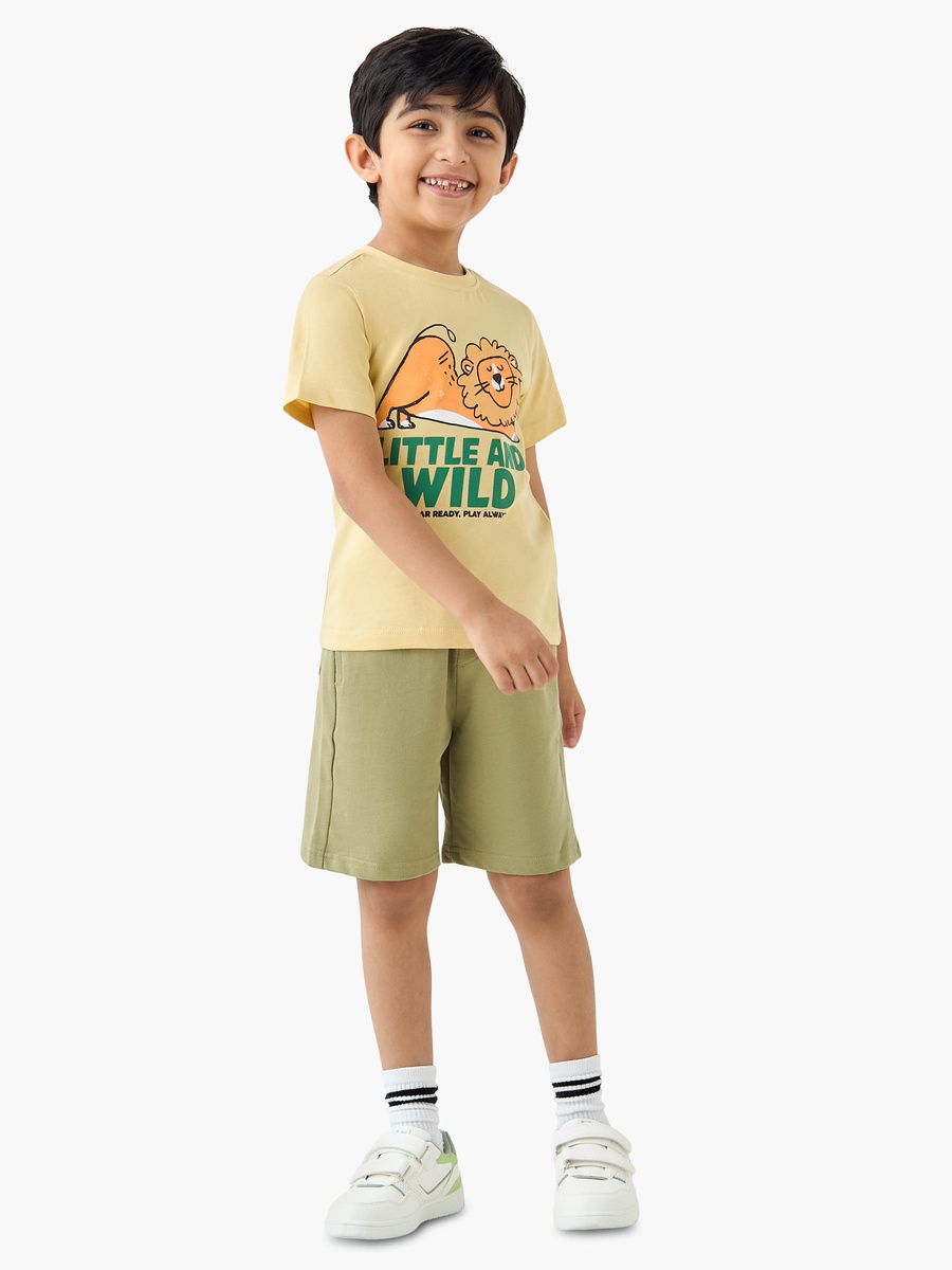 3-Piece Printed T-Shirt and Shorts Set