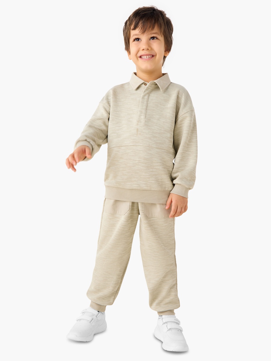 Textured Sweatshirt and Joggers Set