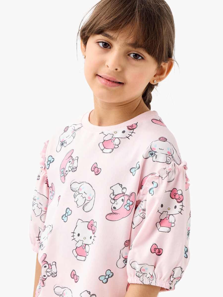 Hello Kitty Print Top and Pants Set
