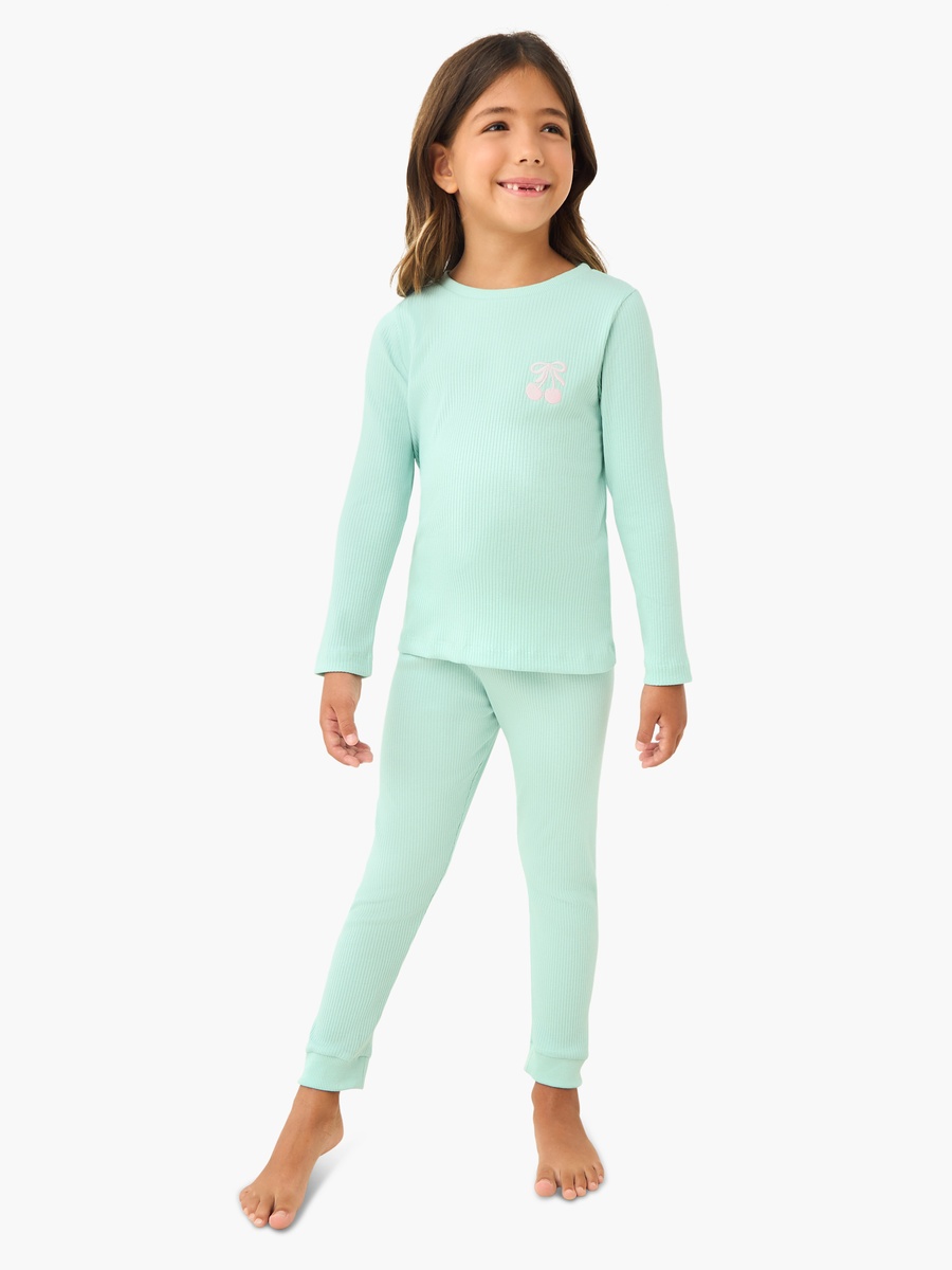 Ribbed T-Shirt and Pyjama Set