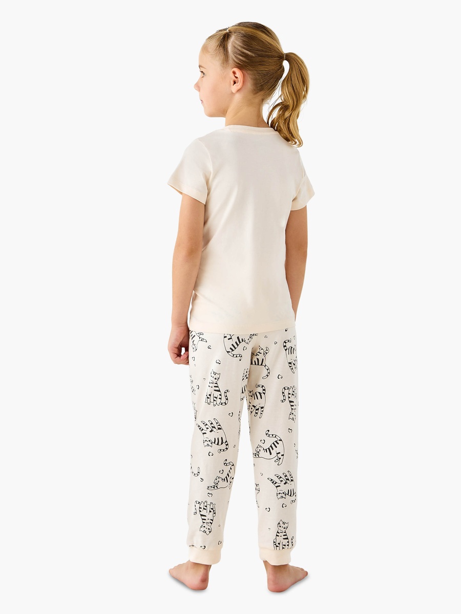 Cat Print T-Shirt and Leggings Set