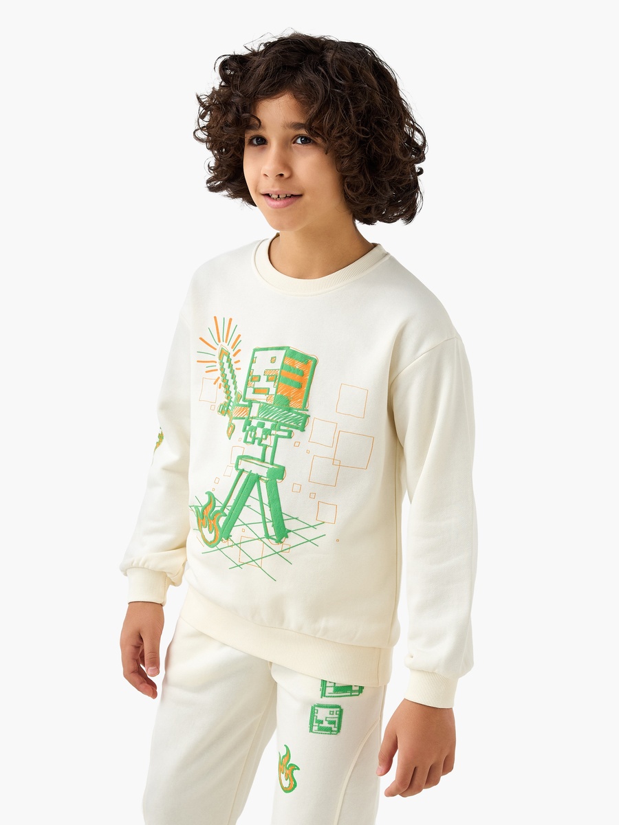 Minecraft Printed Sweatshirt and Joggers Set