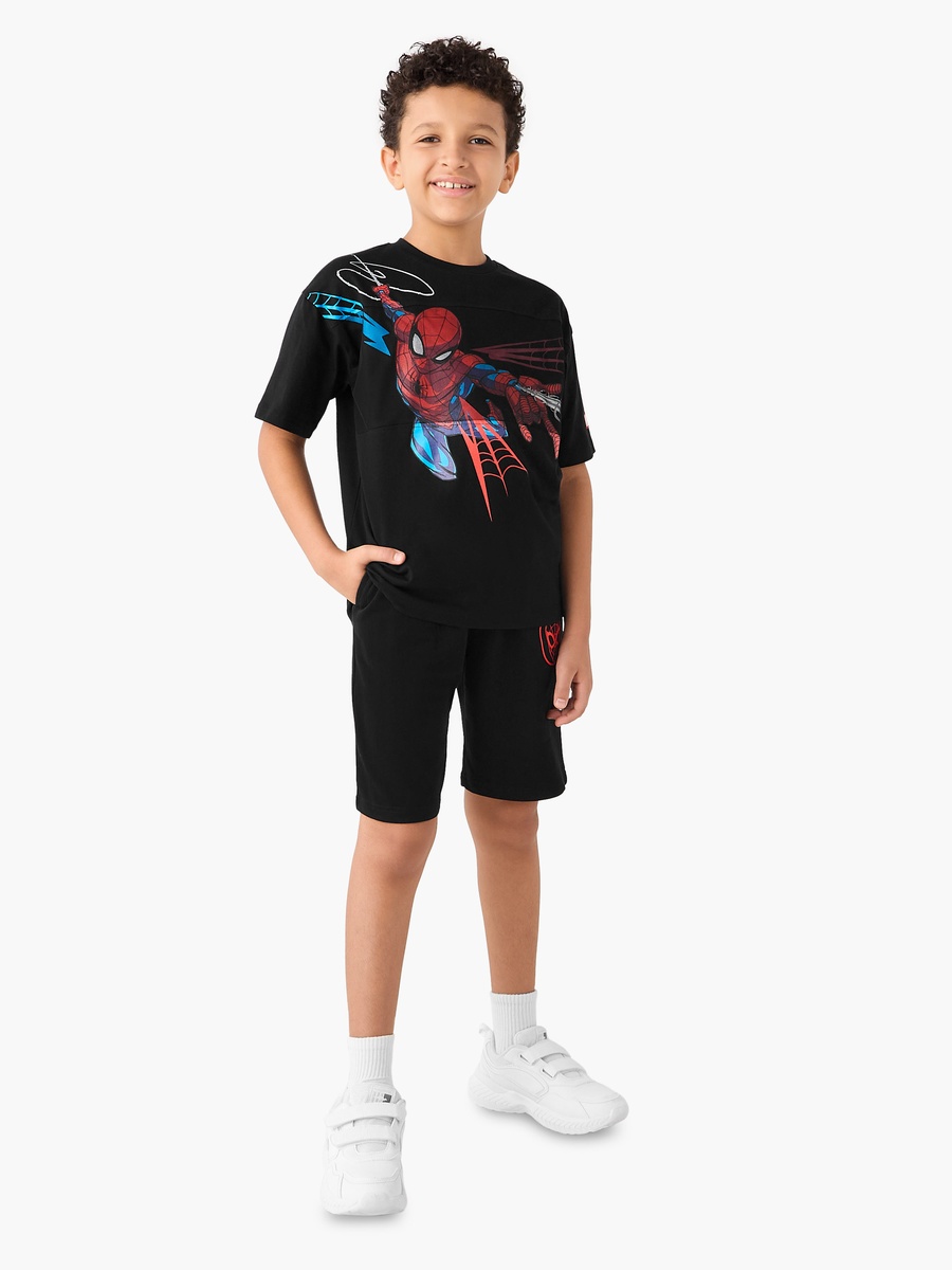 Spider-Man Print T-Shirt and Shorts Set