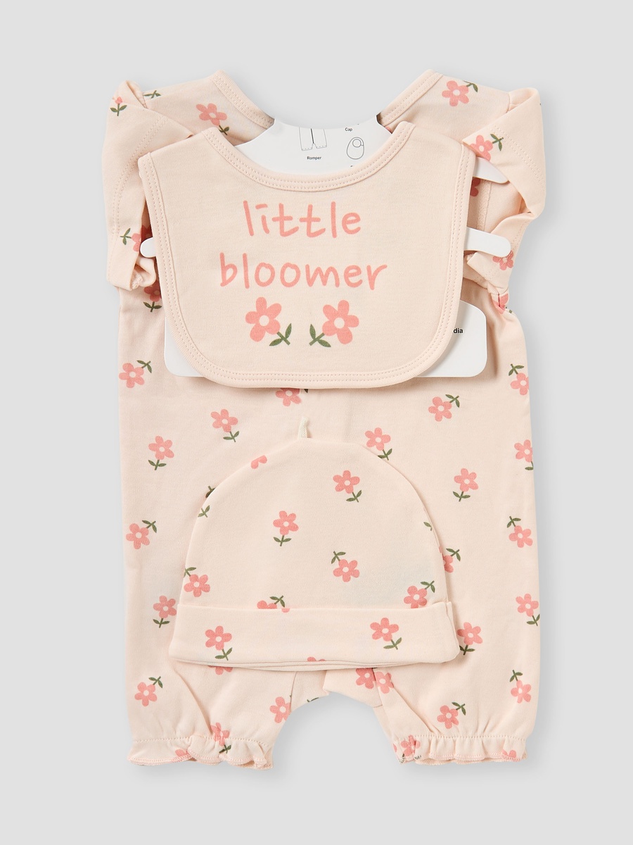 Floral Print 3-Piece Gift Set