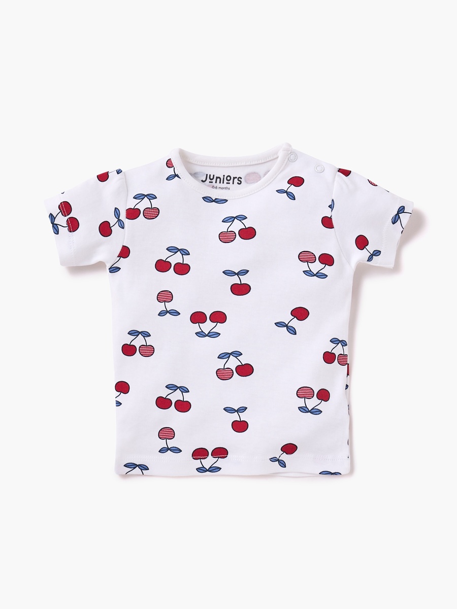 Assorted Printed Round Neck T-Shirt with Short Sleeves - Set of 5