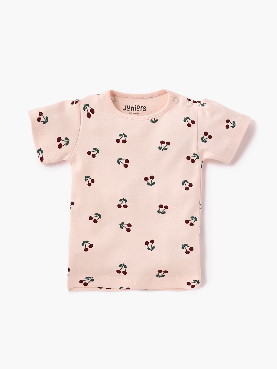 Assorted Printed Round Neck T-Shirt with Short Sleeves - Set of 5