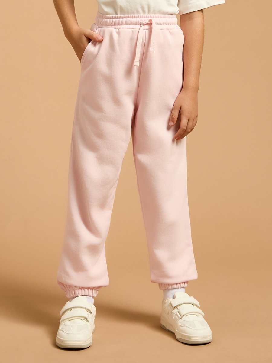 Solid Joggers with Drawstring Closure and Pockets