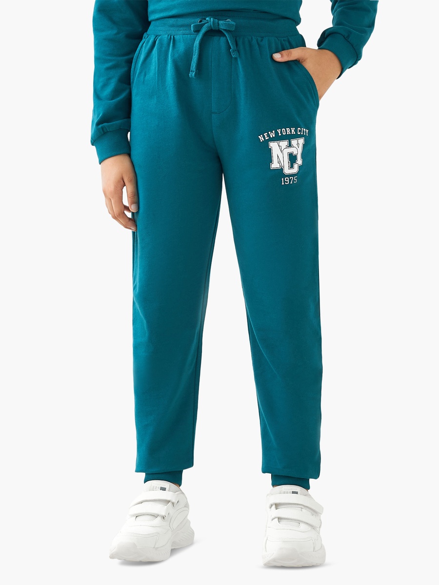 New York City Print Joggers with Drawstring Closure and Pockets
