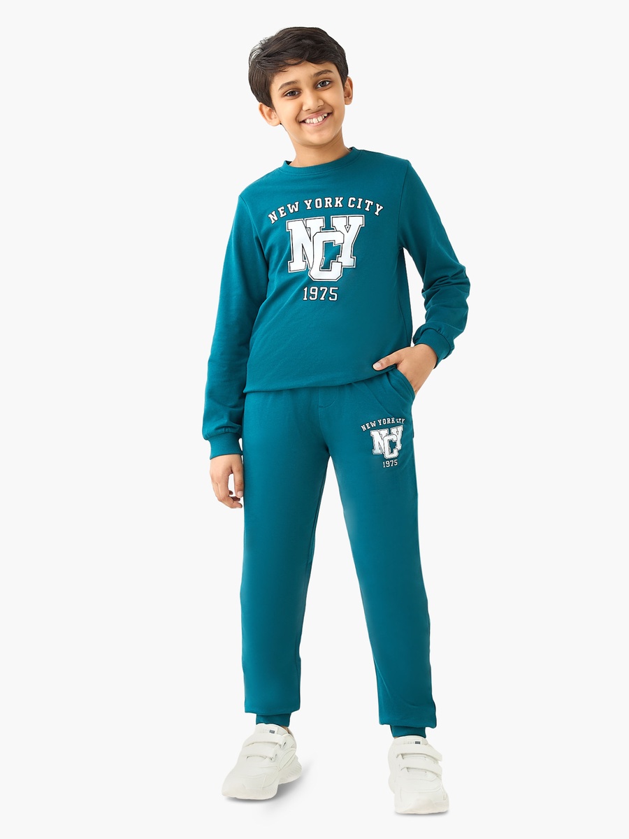 New York City Print Joggers with Drawstring Closure and Pockets