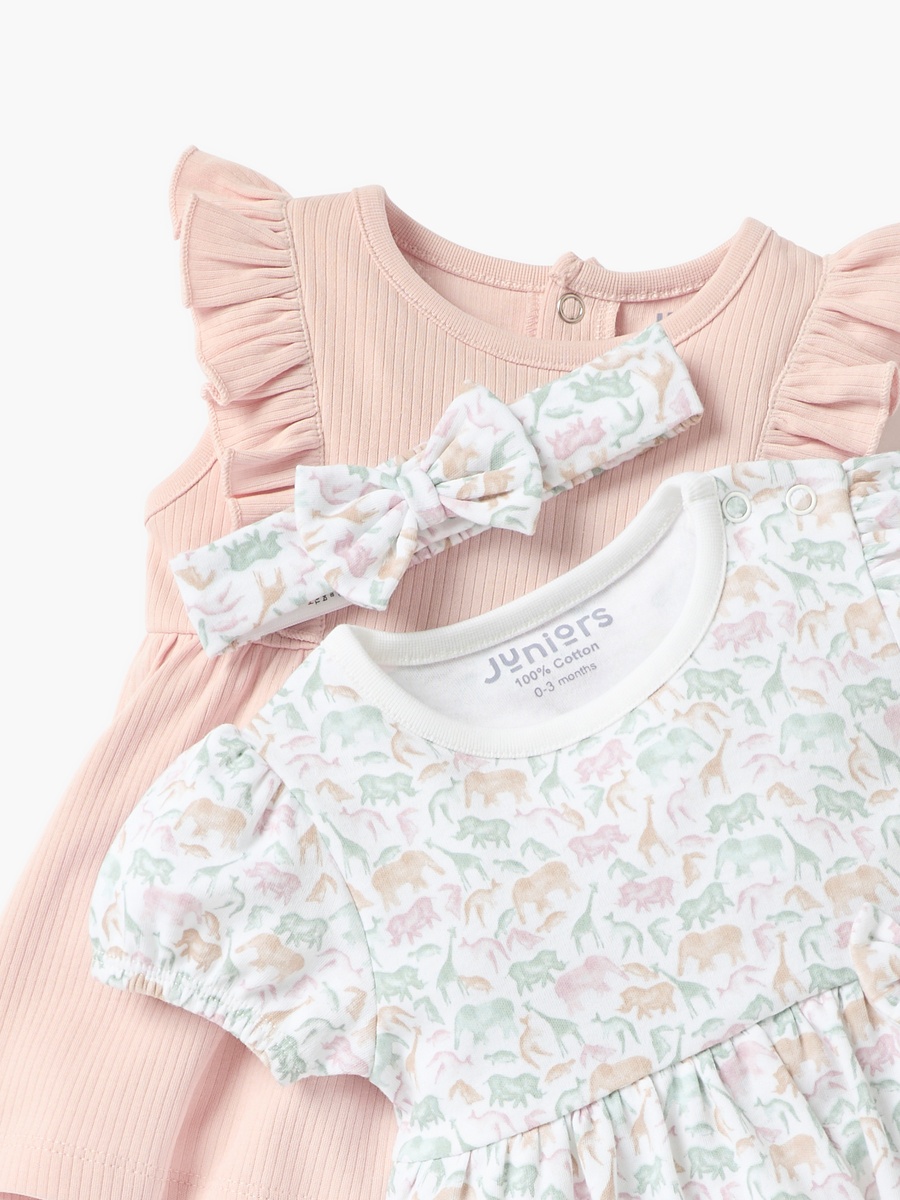 3-Piece Assorted Dress and Headband Set