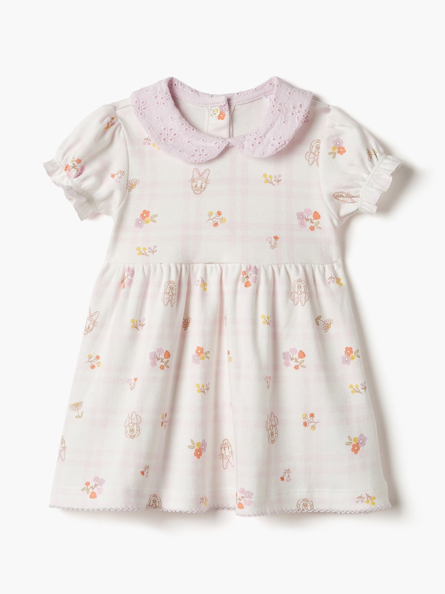 All-Over Minnie Mouse and Daisy Duck Print A-Line Dress
