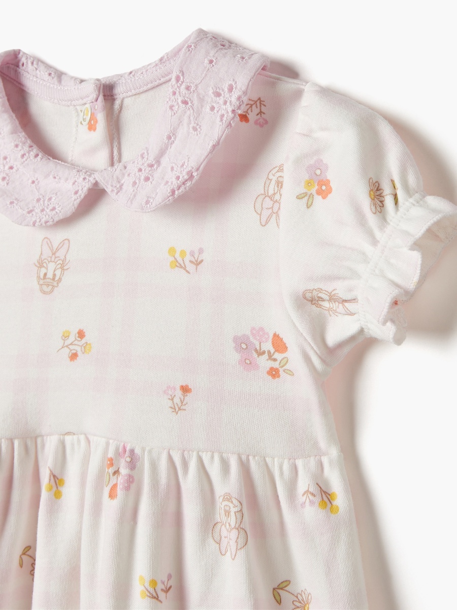 All-Over Minnie Mouse and Daisy Duck Print A-Line Dress