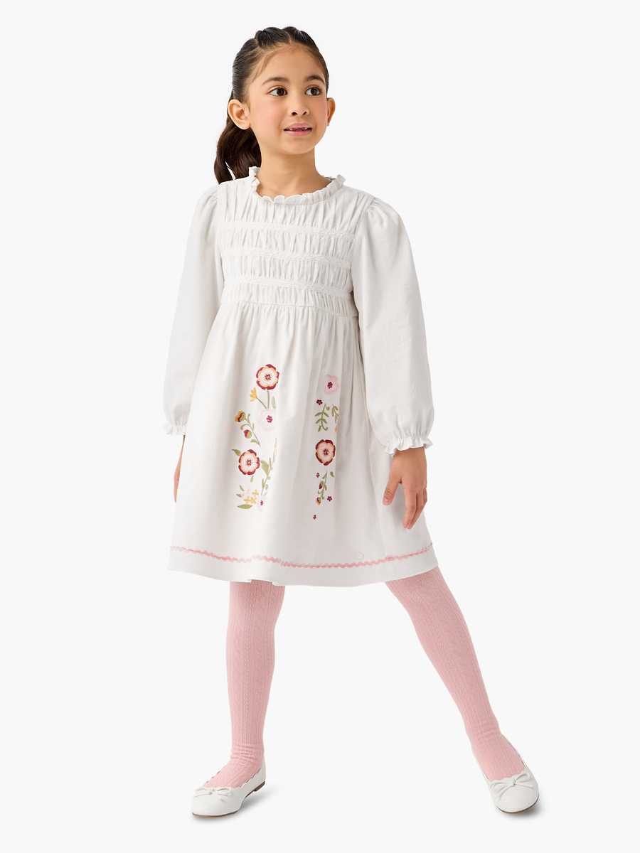 Floral Embroidered Dress and Leggings Set