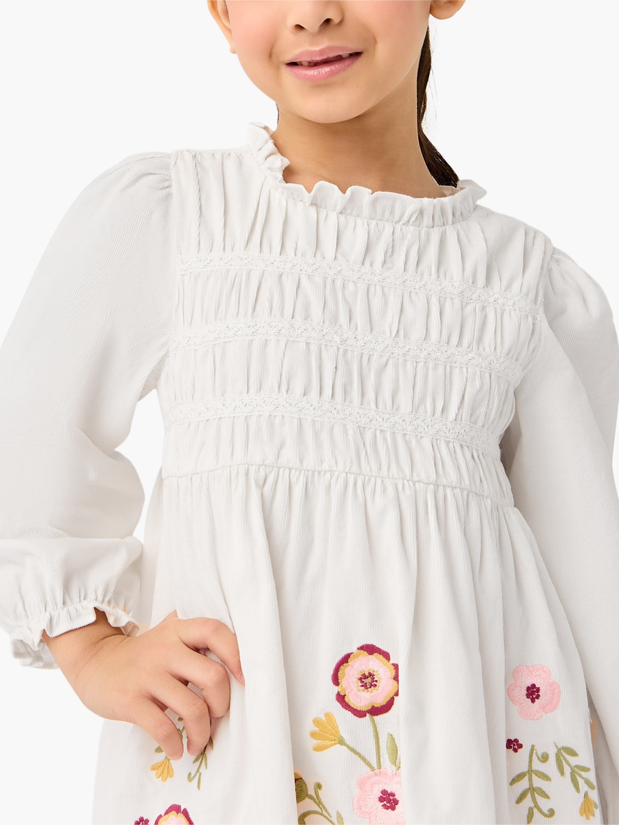 Floral Embroidered Dress and Leggings Set