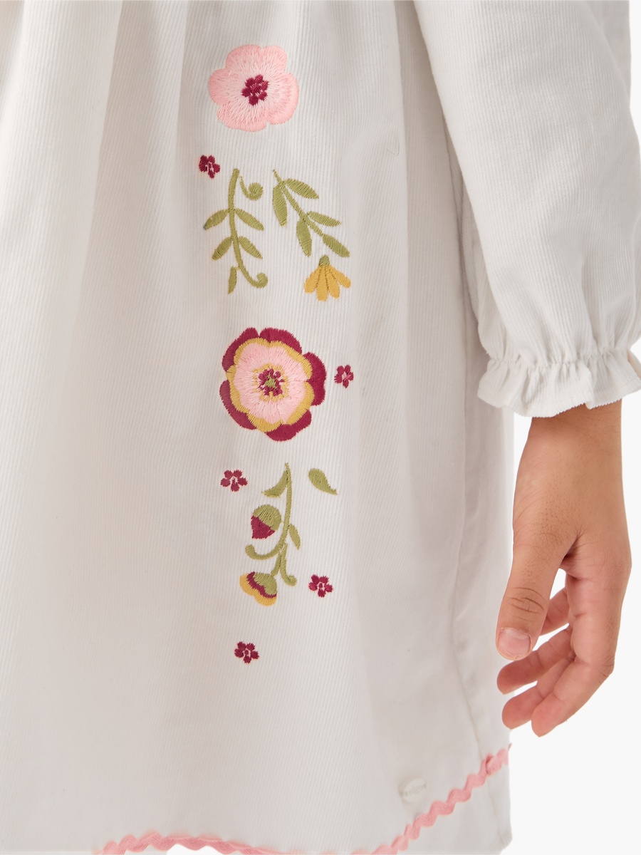Floral Embroidered Dress and Leggings Set