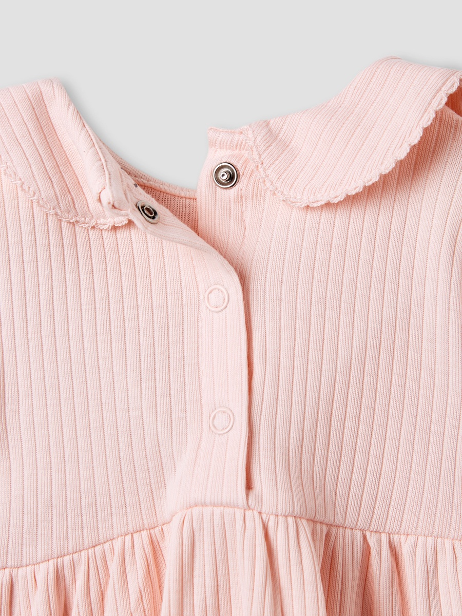 Embroidered Collared A-Line Dress