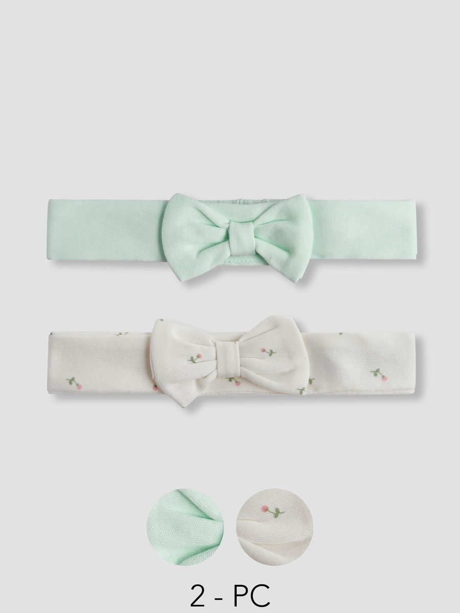 Bow Accent Headband - Set of 2