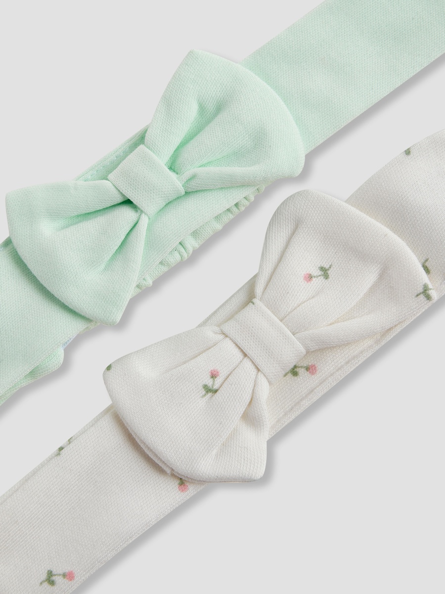 Bow Accent Headband - Set of 2