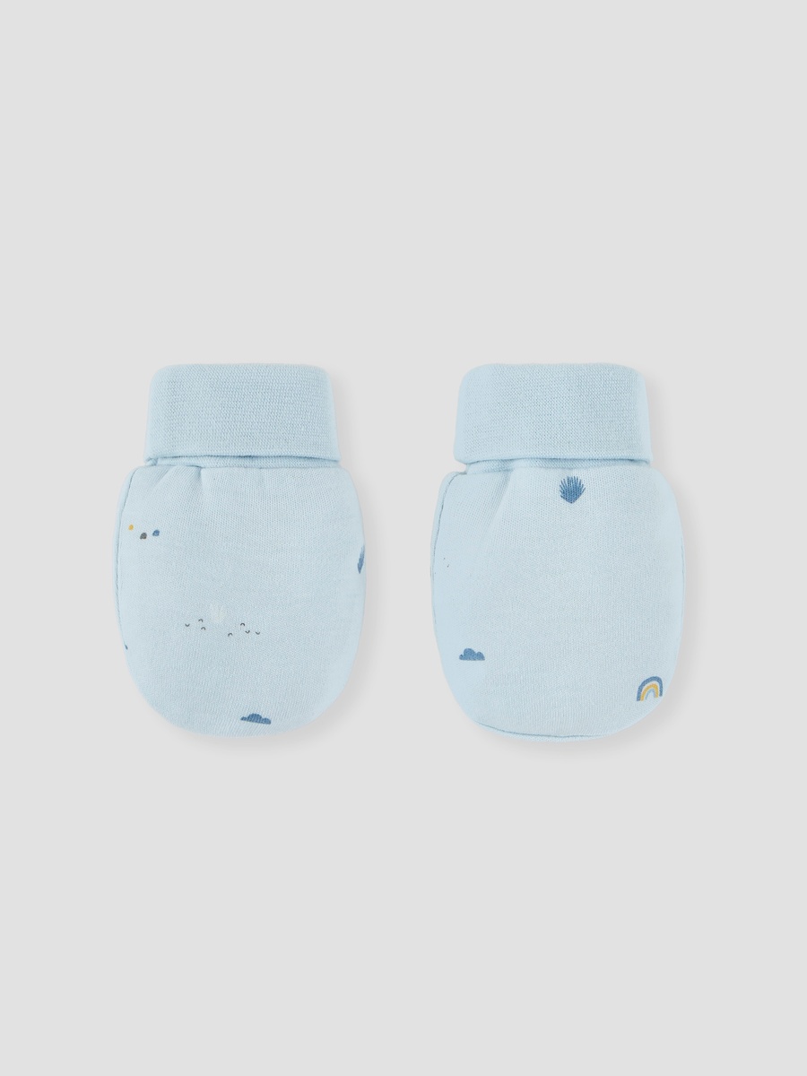 Printed Baby Mittens - Set of 2