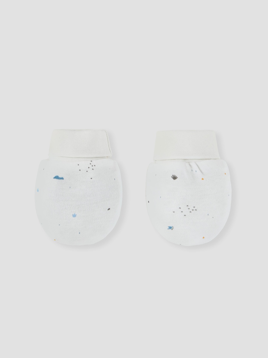 Printed Baby Mittens - Set of 2