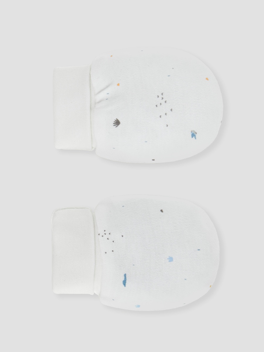 Printed Baby Mittens - Set of 2